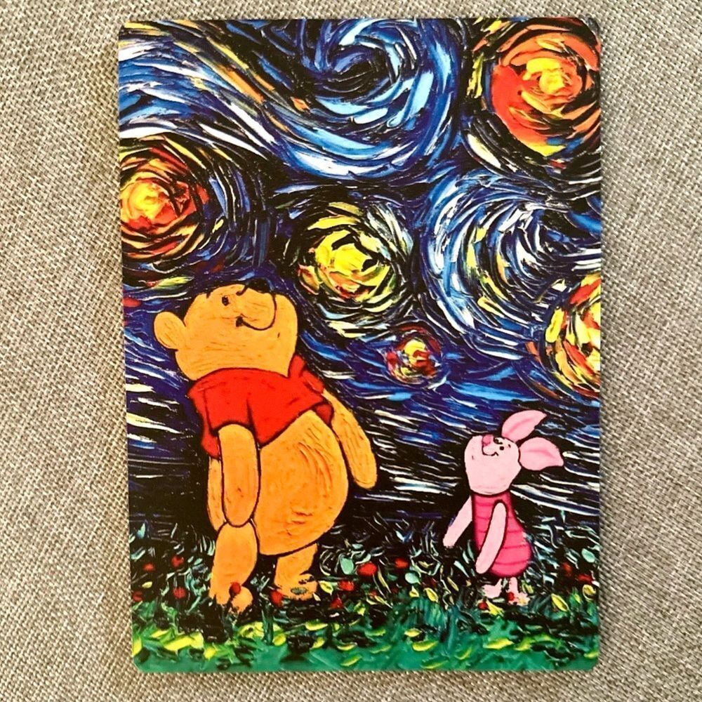 Winnie the Pooh Van Gogh Starry Night Magnet - Picture 2 of 3